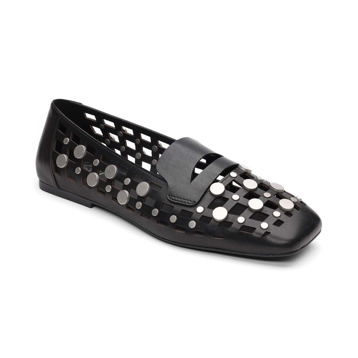 Bali Square Toe Open Weave Studded Loafer