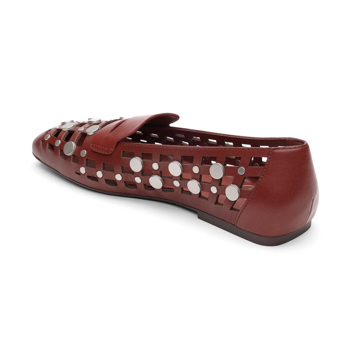 Bali Square Toe Open Weave Studded Loafer