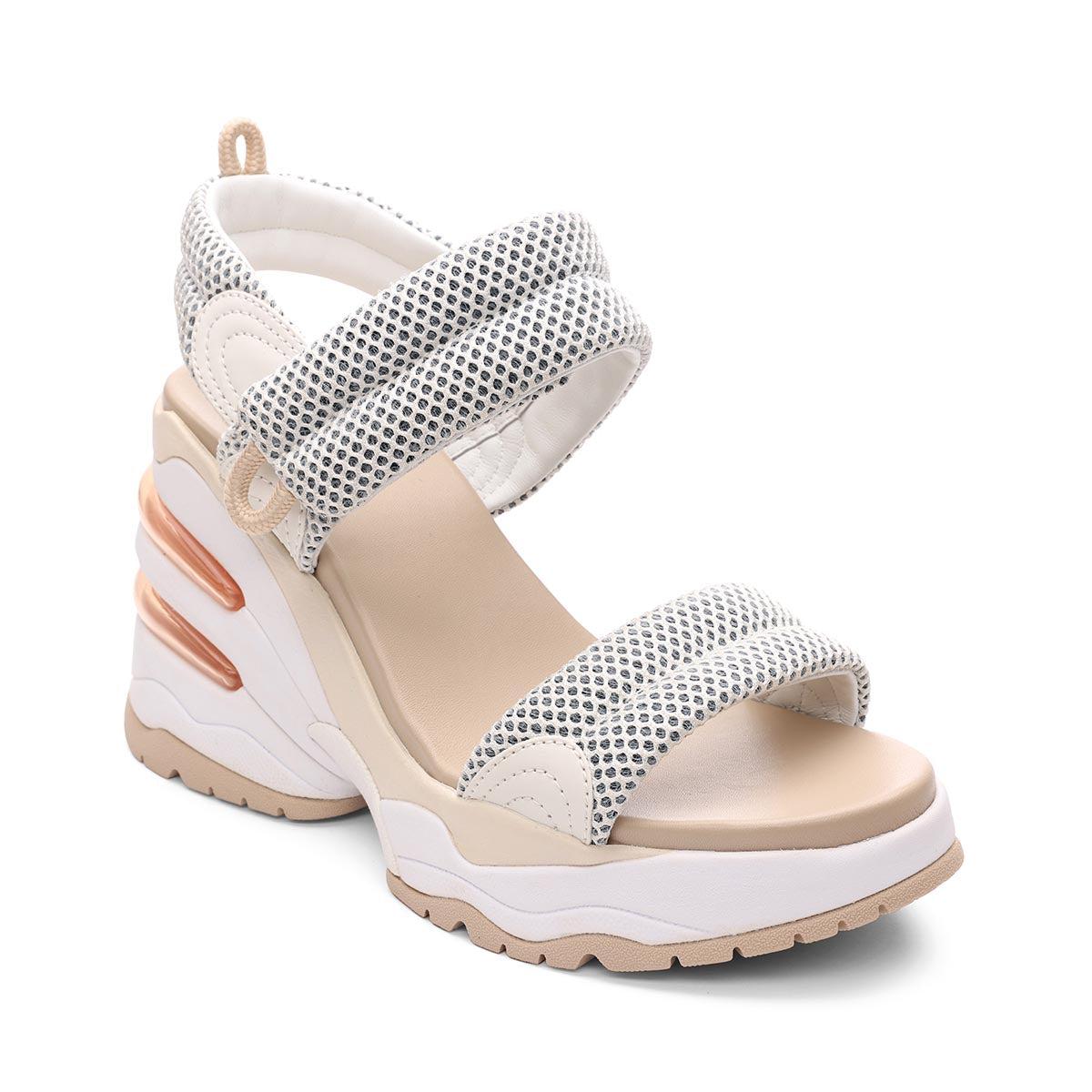 ASH Cosmos Platform Wedge Sandal - White