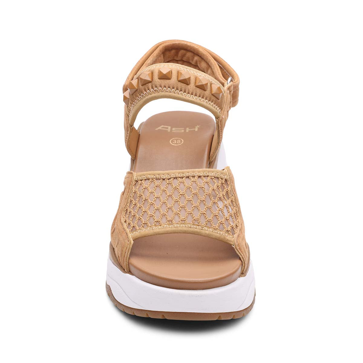 Diva Mesh Studded Sport Low Wedge Sandal