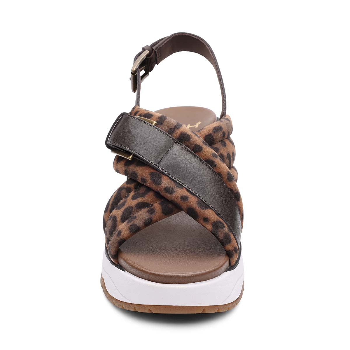 Dixie Bis Animal Print Low Wedge Sandal