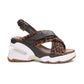 Dixie Bis Animal Print Low Wedge Sandal