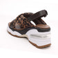 Dixie Bis Animal Print Low Wedge Sandal