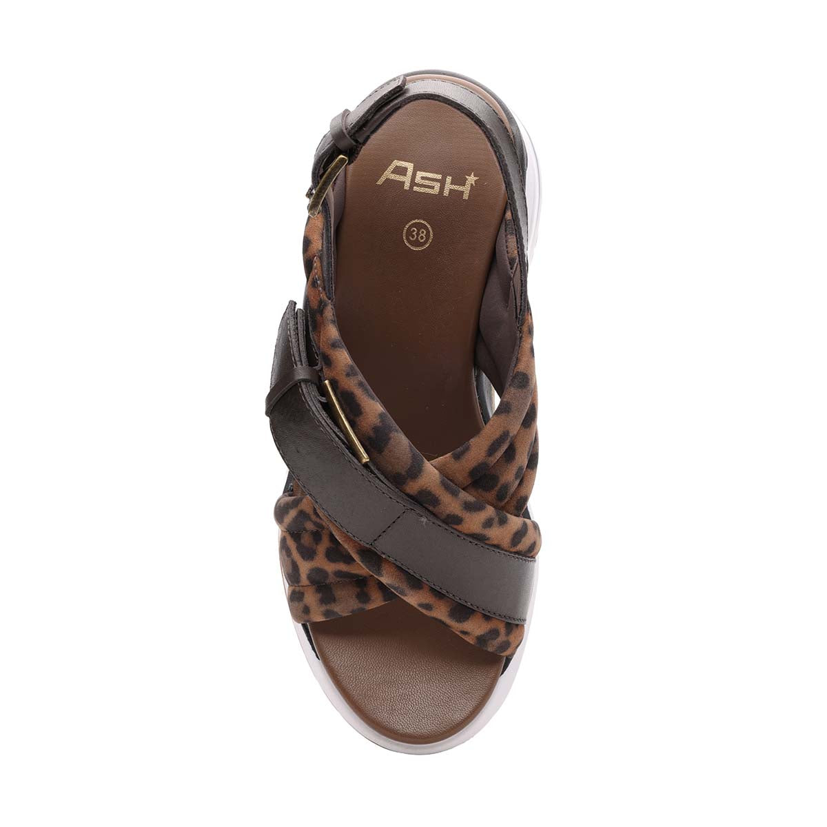 Dixie Bis Animal Print Low Wedge Sandal