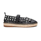 Elly Caged Leather Flatform Espadrille
