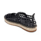 Elly Caged Leather Flatform Espadrille