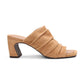 Ash Eva Suede Pleated Block Heel Sandal