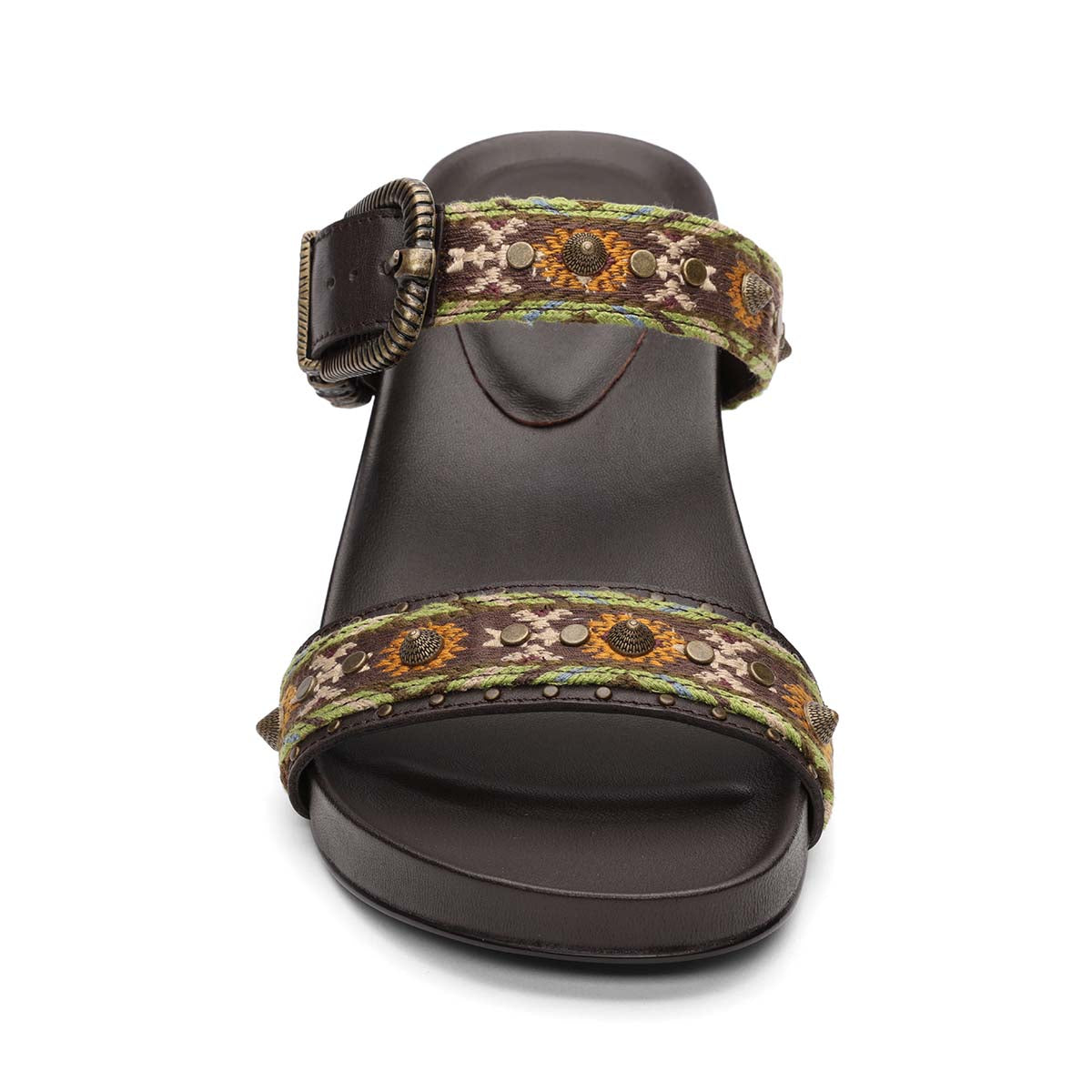 Joey Bis Kitten Heel Footbed Sandal