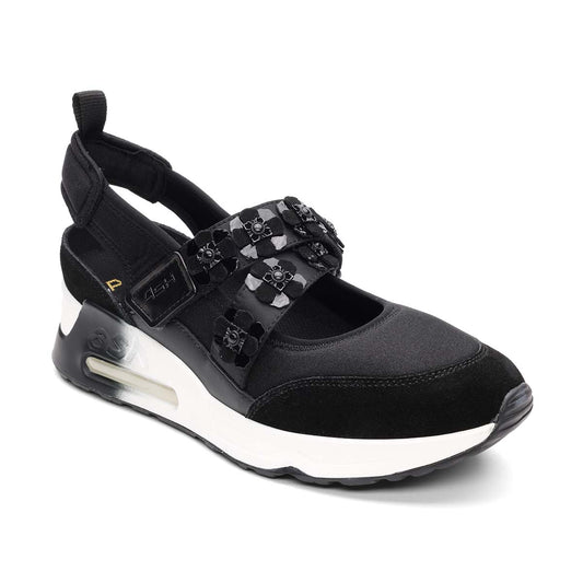 Lotus Studded Suede-Lycra Sport Sandal