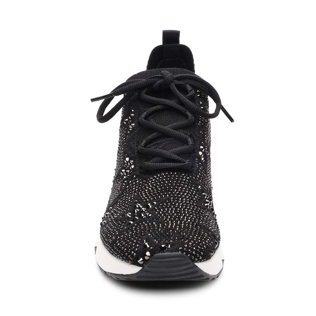 Lucky Shine Black Knit Sneakers - Front - ASH