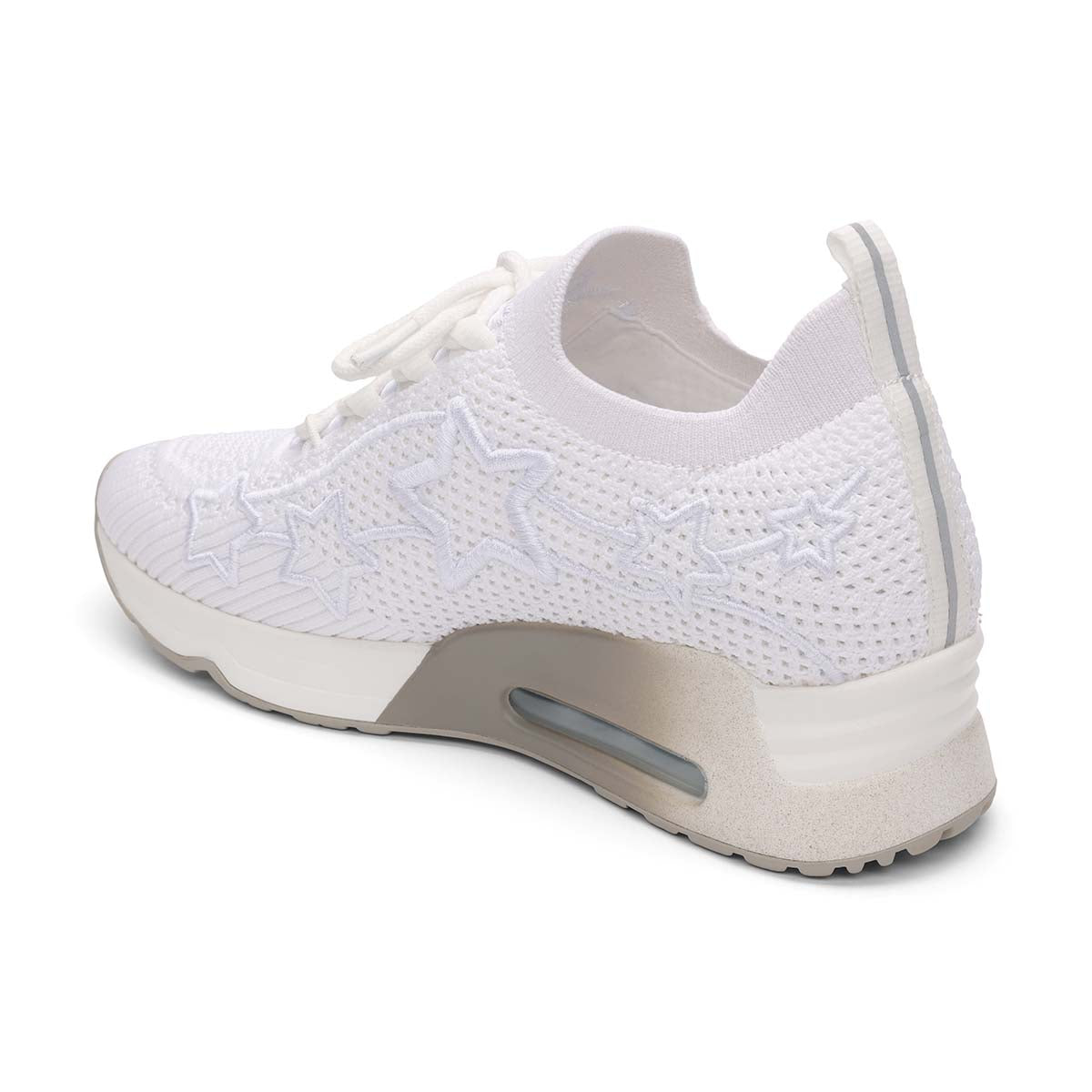 Lunatic Star Women's Knit Sneaker - White - Back - ASH