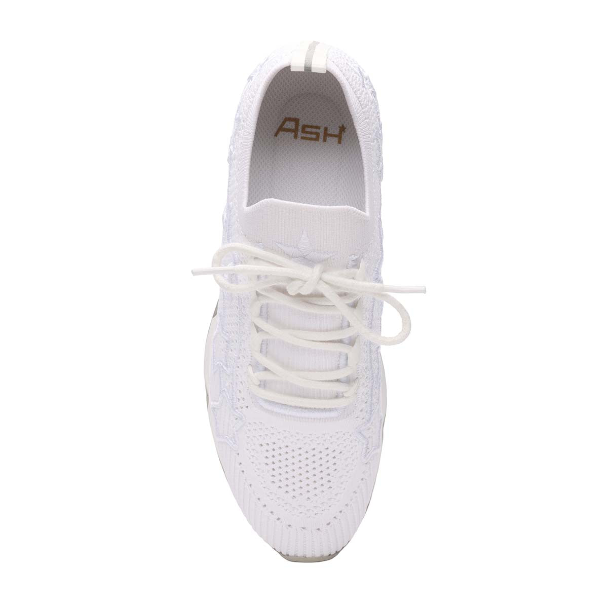 Lunatic Star Women's Knit Sneaker - White - Top - ASH