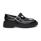 Mason Mary Jane Loafers - Black - Side - ASH