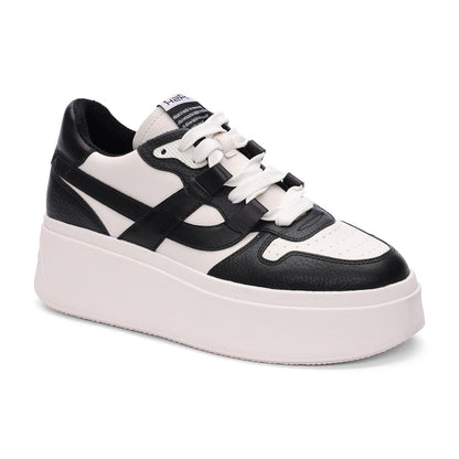 Match Eco-Friendly Tumbled Leather Platform Sneaker