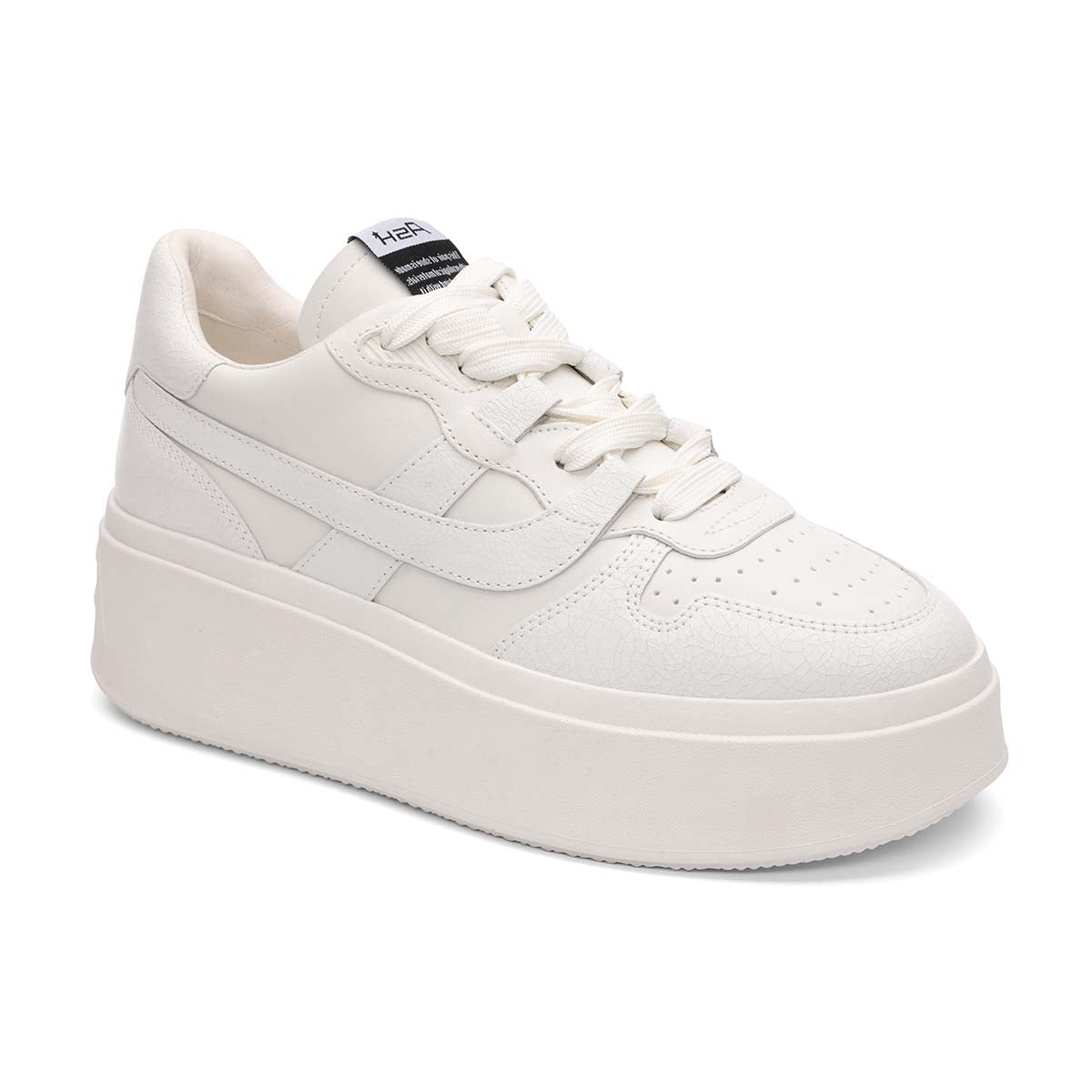 Match Eco-Friendly Tumbled Leather Platform Sneaker