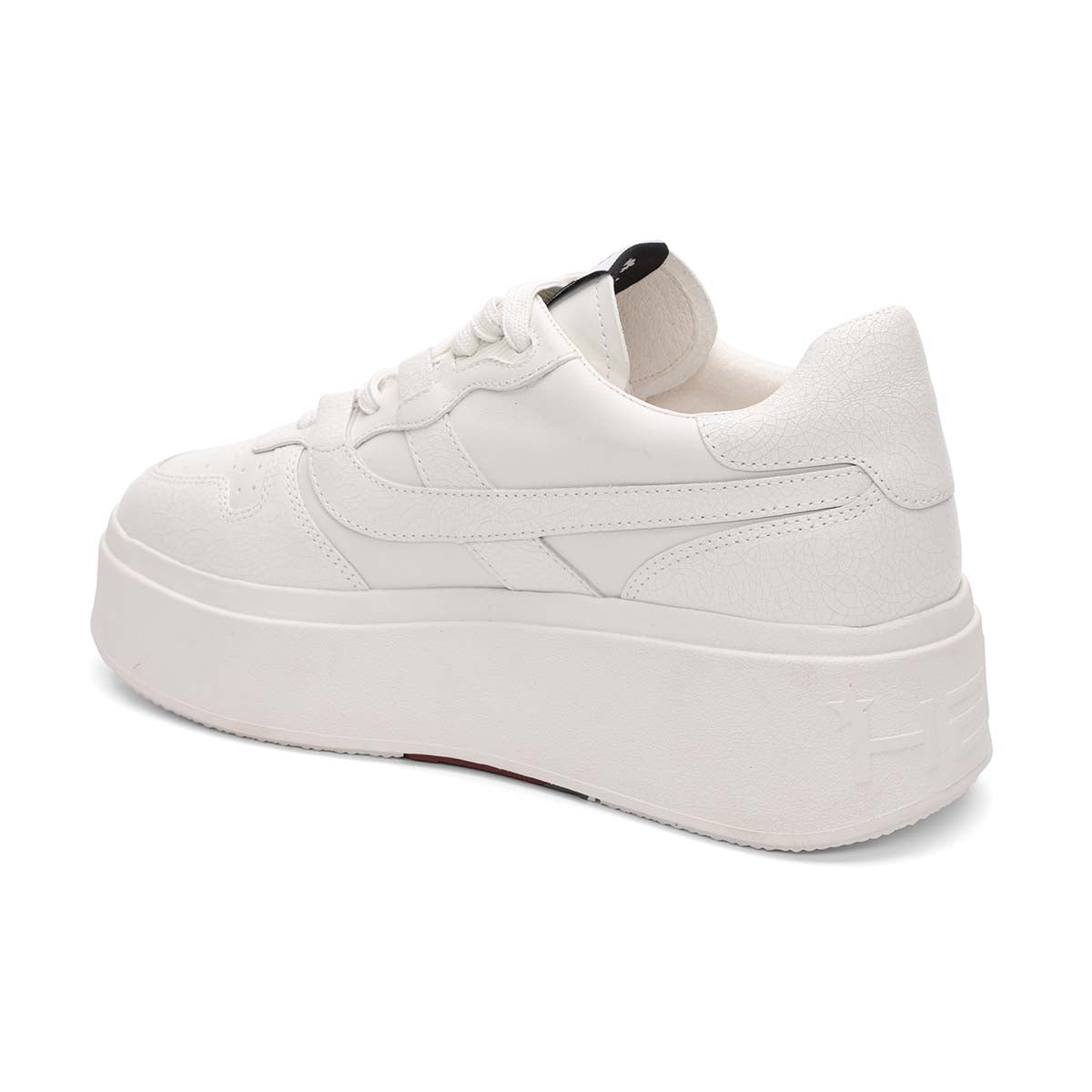 Match Eco-Friendly Tumbled Leather Platform Sneaker