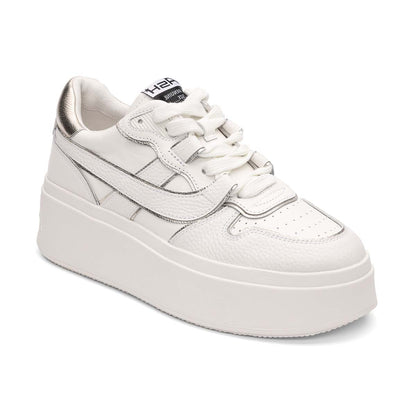 Match Bis Tumbled Leather Platform Sneaker - Ash 