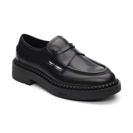 Medusa Studded Platform Loafers - Black - ASH