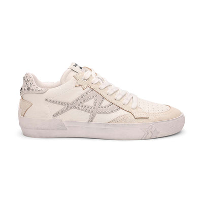 Moonlight Vintage Studded Sneakers - White - Side - ASH