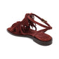 Panic Tstrap Studded Fringe Flat Sandal
