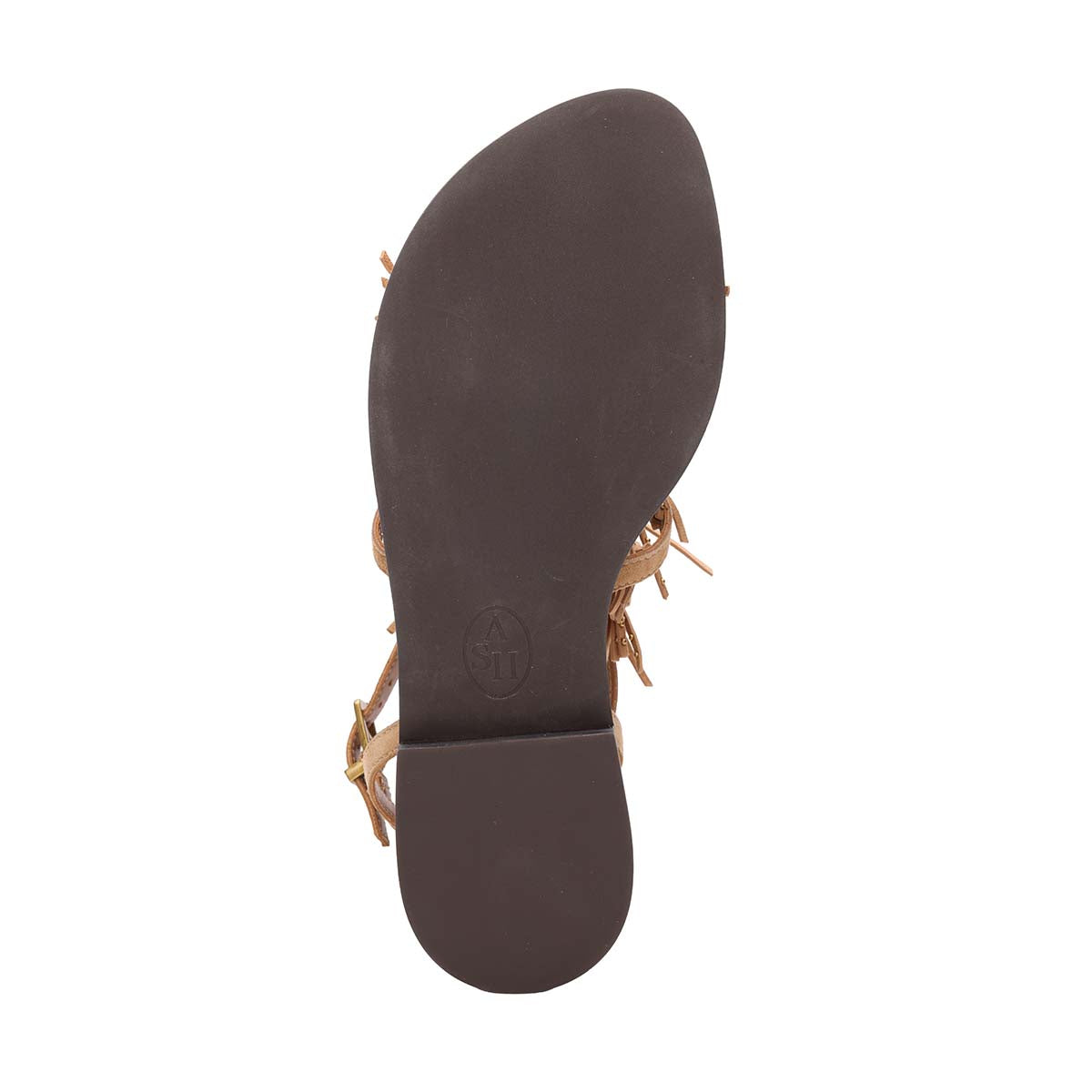 Panic Tstrap Studded Fringe Flat Sandal