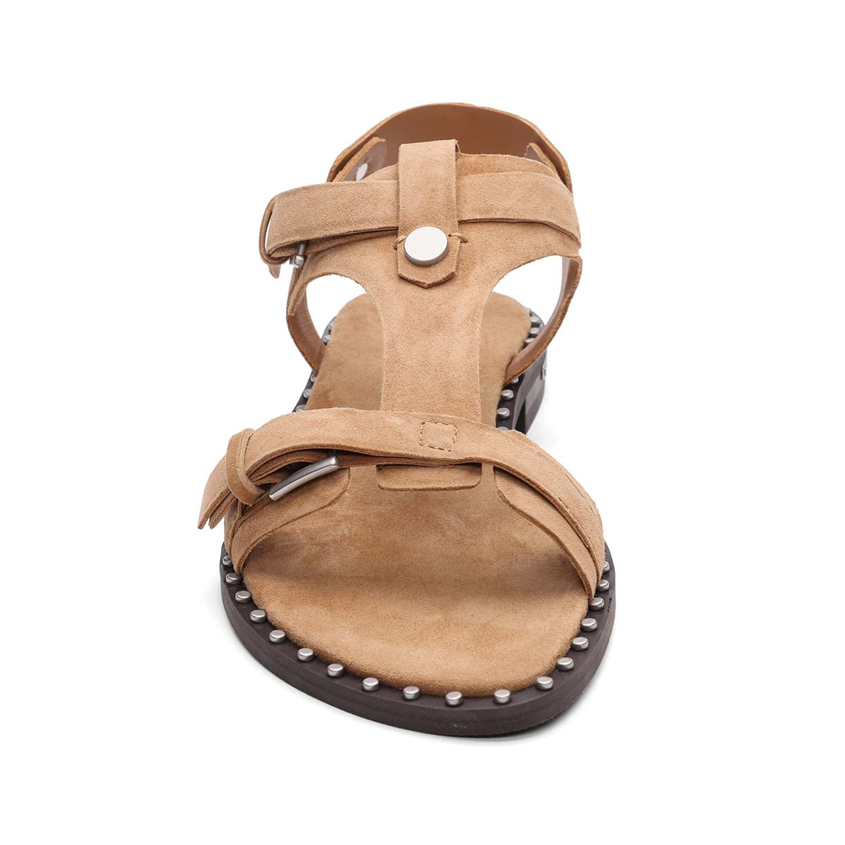 Piper T-Strap Studded Flat Sandal