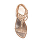 Play 2 Metallic Leather Gladiator Studded Flat Sandal