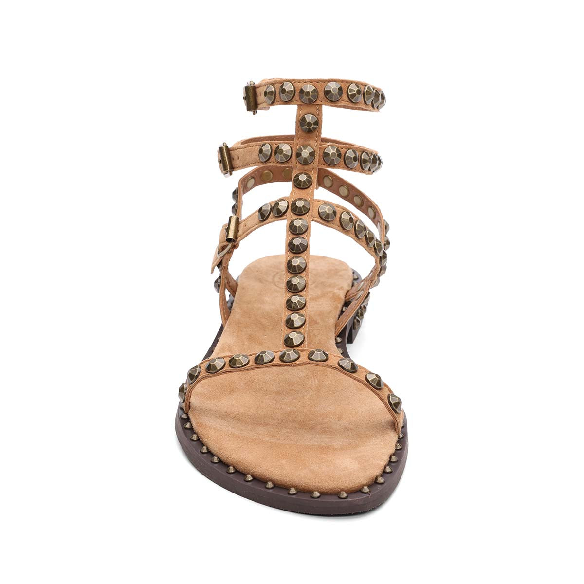 Play 2 Suede Gladiator Studded Flat Sandal