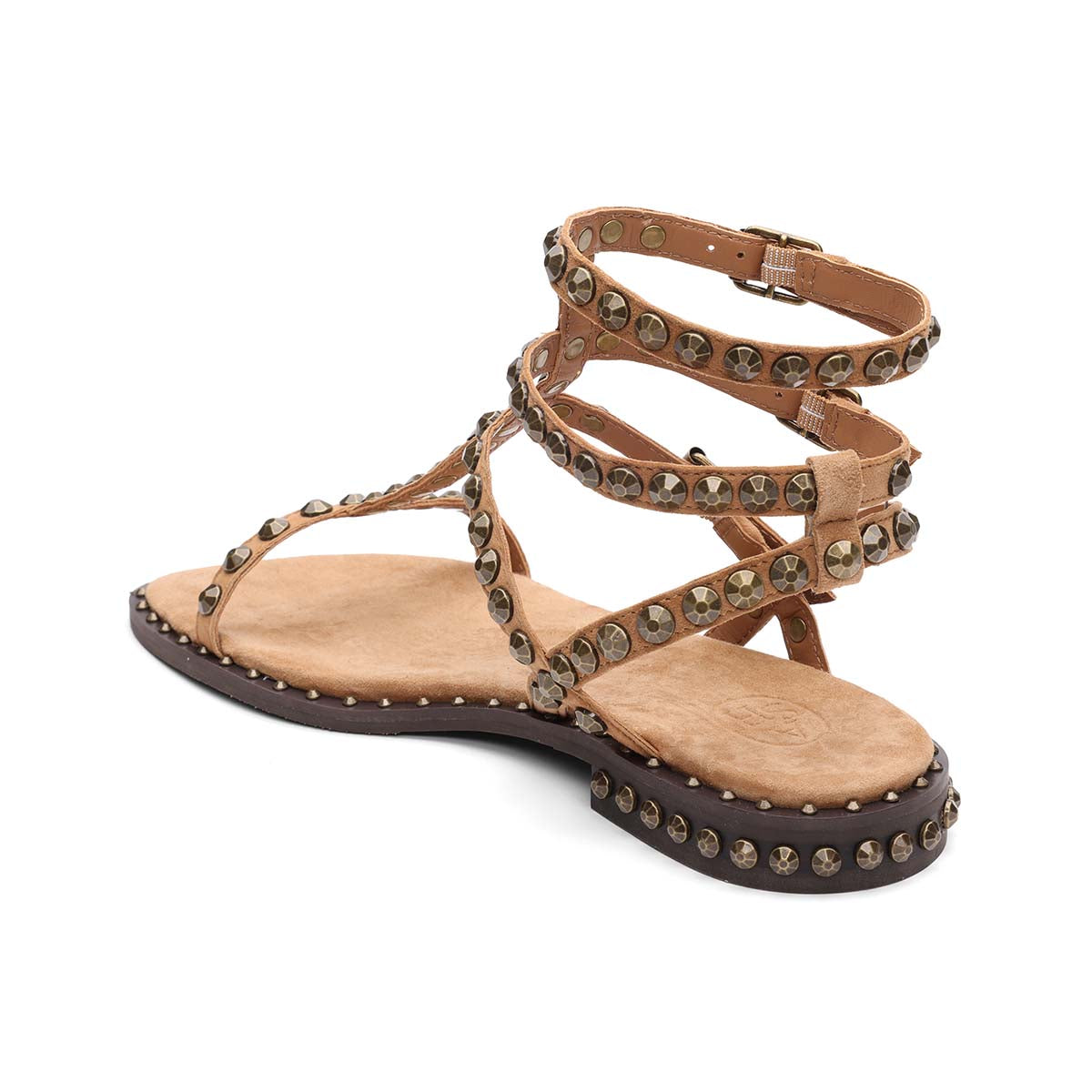 Play 2 Suede Gladiator Studded Flat Sandal