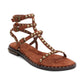 Play 2 Suede Gladiator Studded Flat Sandal