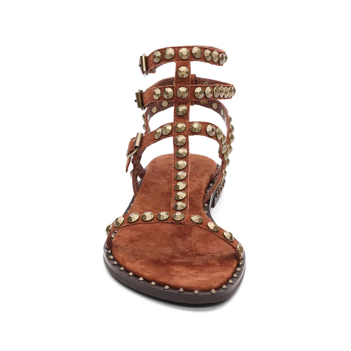 Play 2 Suede Gladiator Studded Flat Sandal