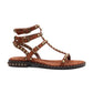 Play 2 Suede Gladiator Studded Flat Sandal