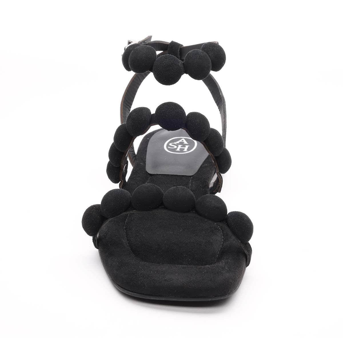 Regy Bis Suede Ball Embellished Flat Sandal