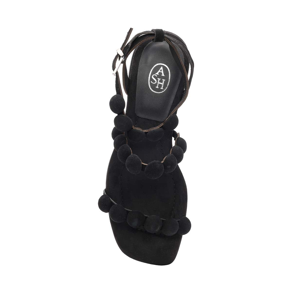 Regy Bis Suede Ball Embellished Flat Sandal