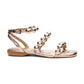 Regy Bis Metallic Ball Embellished Flat Sandal