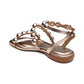 Regy Bis Metallic Ball Embellished Flat Sandal