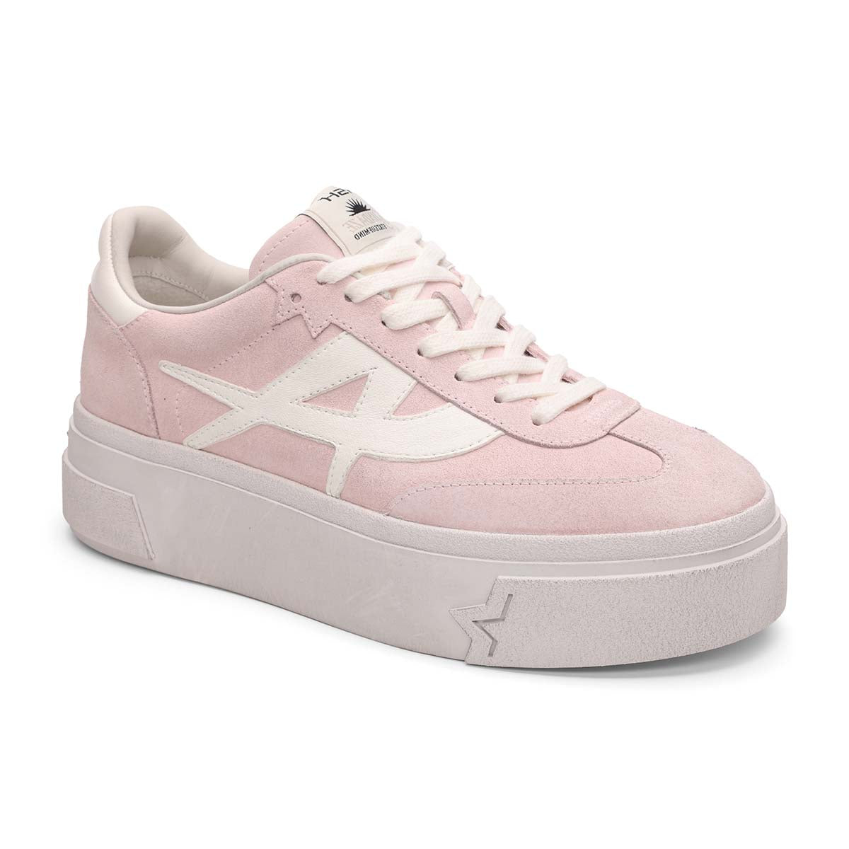 Starmoon Suede Platform Sneakers - Pink/White - ASH