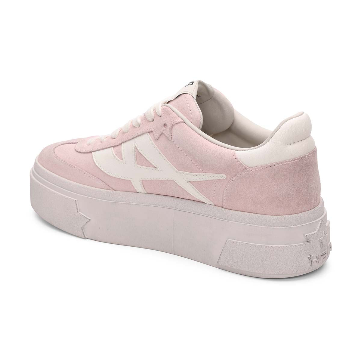 Starmoon Suede Platform Sneakers - Pink/White - 3/4 View - ASH