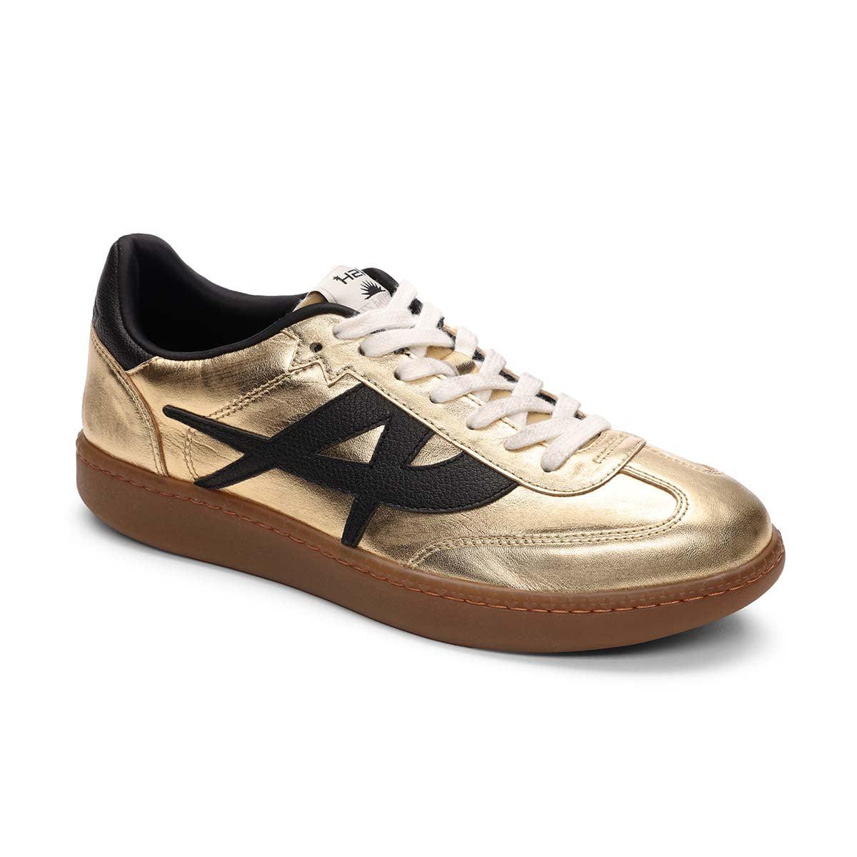 Sunset Vintage Metallic Sneakers - Gold/Black