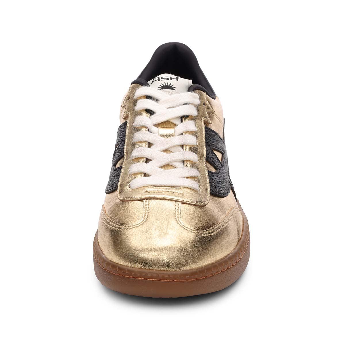 Sunset Vintage Metallic Sneakers - Gold/Black - Front