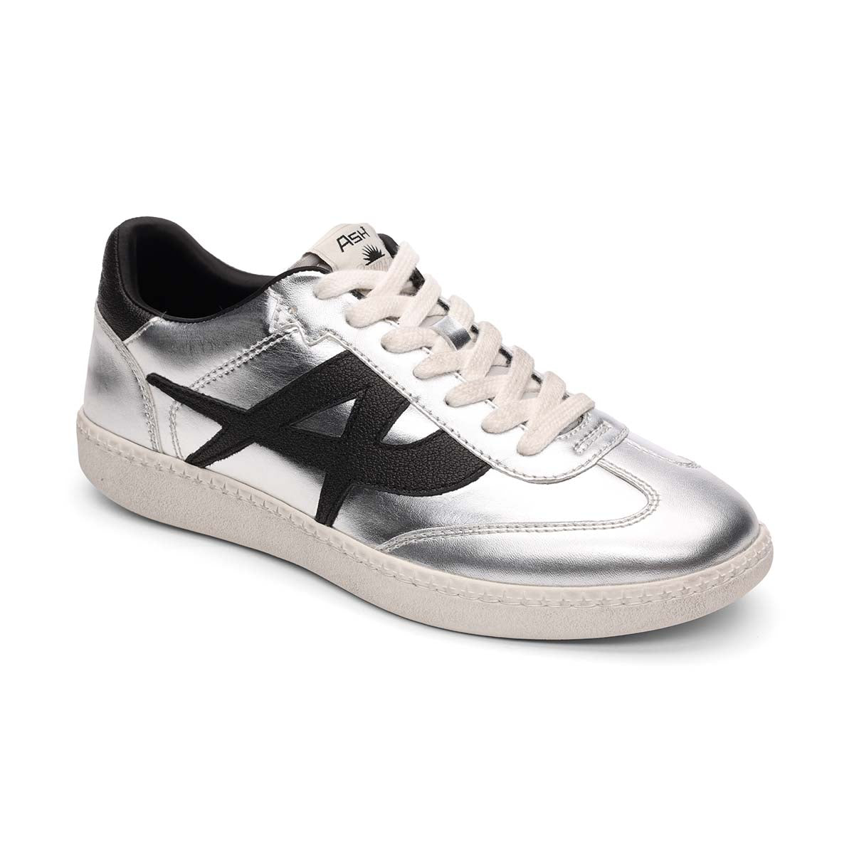 Sunset Vintage Metallic Sneakers - Silver/Black