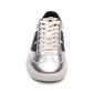 Sunset Vintage Metallic Sneakers - Silver/Black - Front