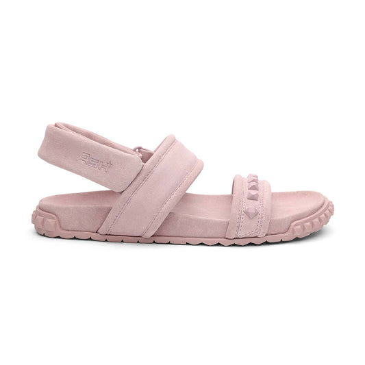 TIXTY Studded Footbed Sandals - Pink - Side - ASH