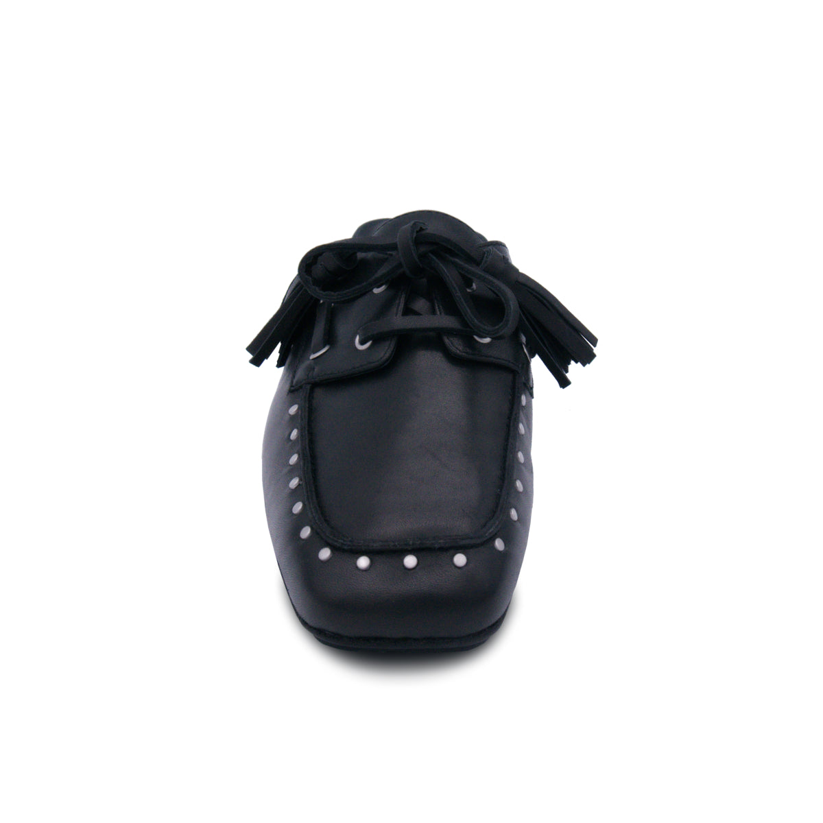 Bavaria Studs Suede Studded-Tassel Suede Mule