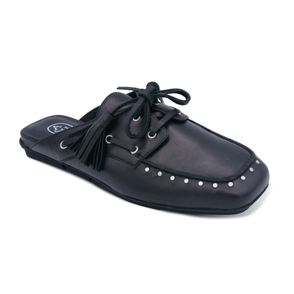 Bavaria Studs Suede Studded-Tassel Suede Mule