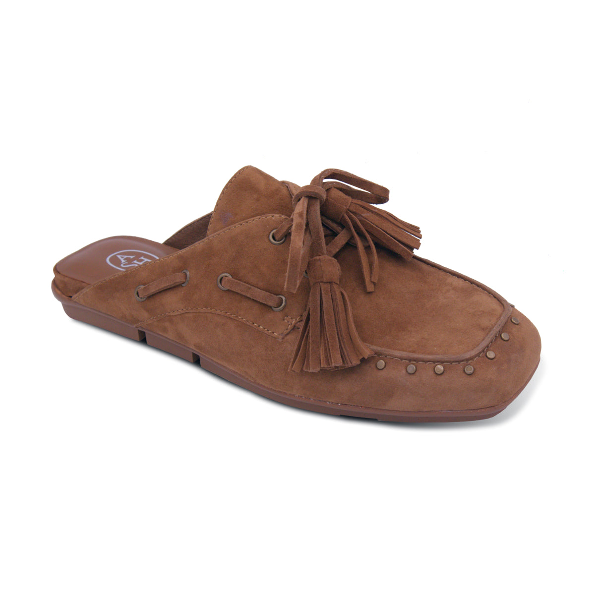 Bavaria Studs Suede Studded-Tassel Suede Mule