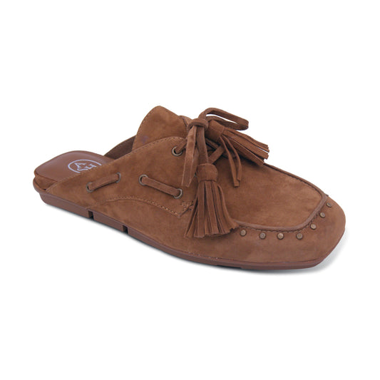 Bavaria Studs Suede Studded-Tassel Suede Mule