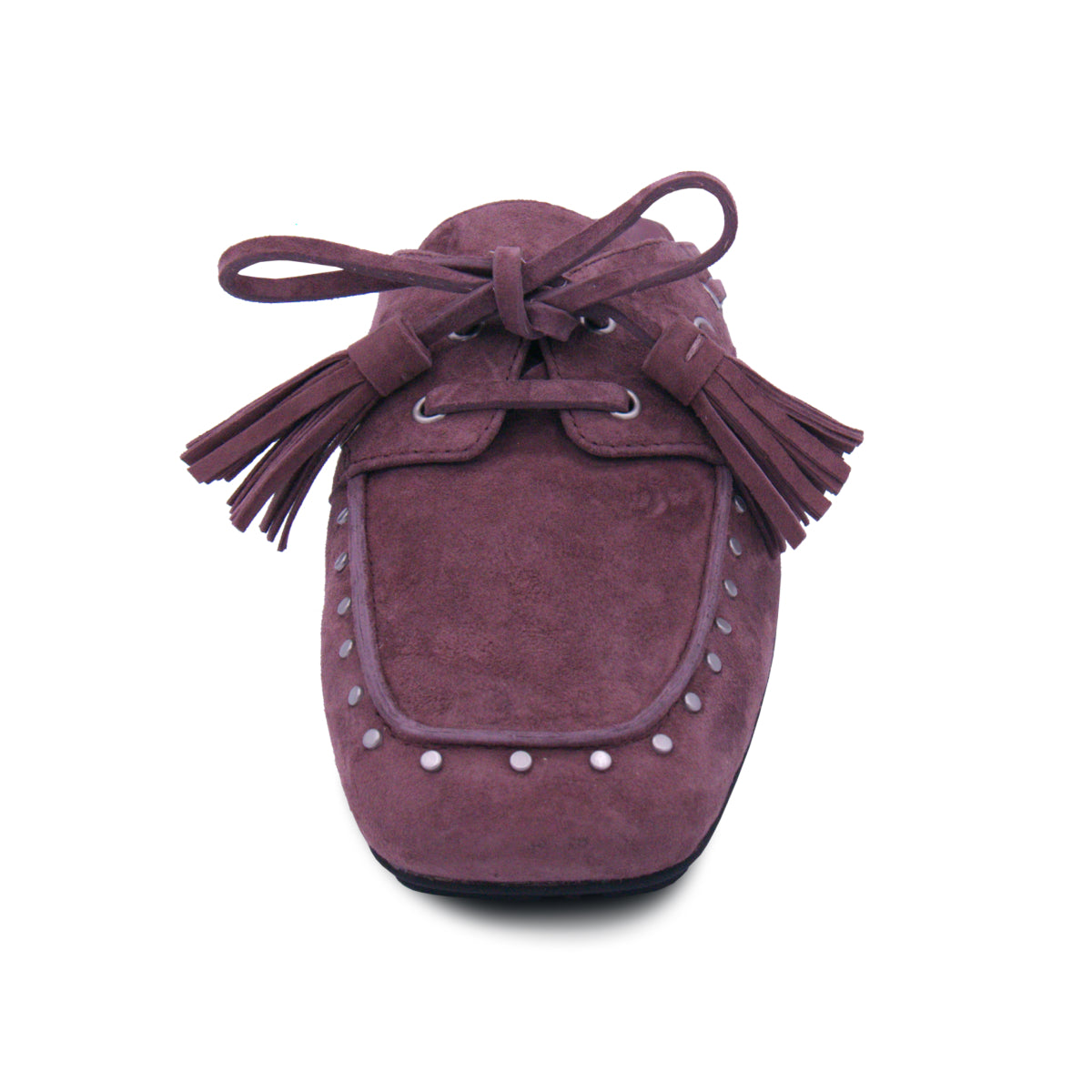 Bavaria Studs Suede Studded-Tassel Suede Mule