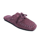 Bavaria Studs Suede Studded-Tassel Suede Mule