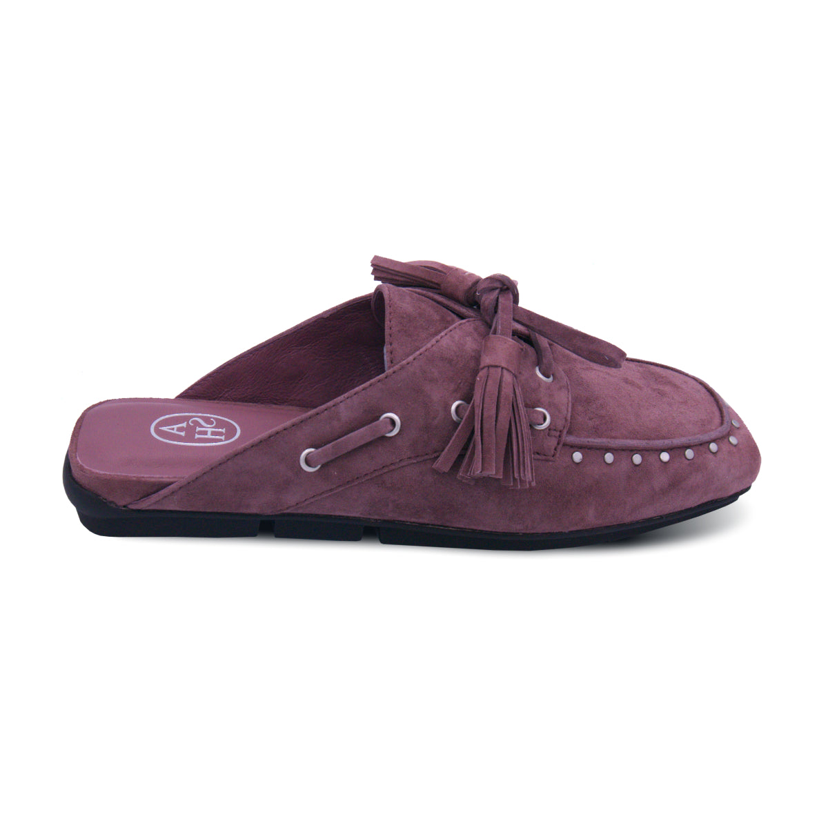 Bavaria Studs Suede Studded-Tassel Suede Mule